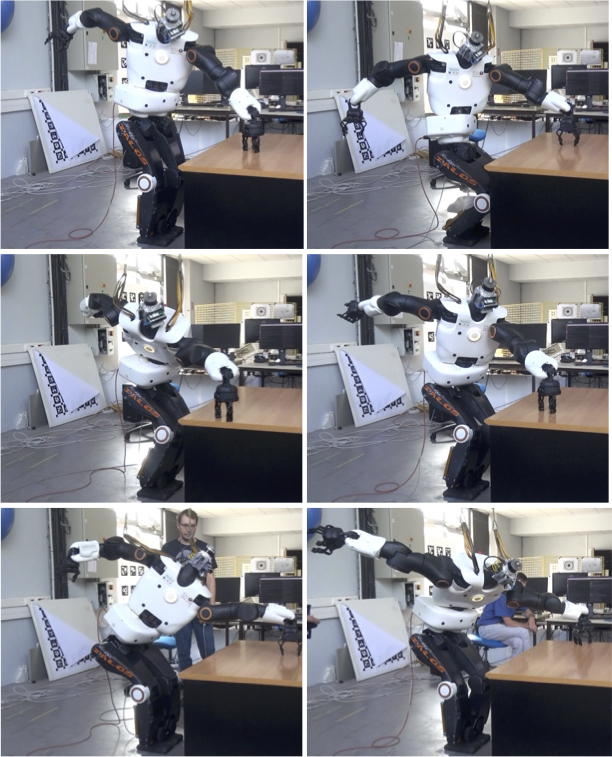 Experimental setup showing TALOS making contacts